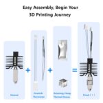 Hotend Premium All-Metal për Bambu Lab X1/X1C: komplet hotend 0.8 mm me grykë çeliku të kalitur, ngrohës qeramik 24 V 48 W dhe termistor për temperatura të larta – set i plotë për printerin 3D X1C. - Figura 4