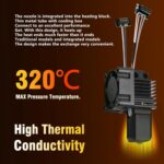 Komplet hotend i dedikuar All-in-One P1P/P1S (me ventilator) për kokën e printimit të printerit 3D Bambu Lab P1S/P1P, me komplet ventilatori ftohës (përfshin mbrojtëse silikoni dhe 2 copë gryka çeliku të kalitur 0.4 mm). - Figura 3