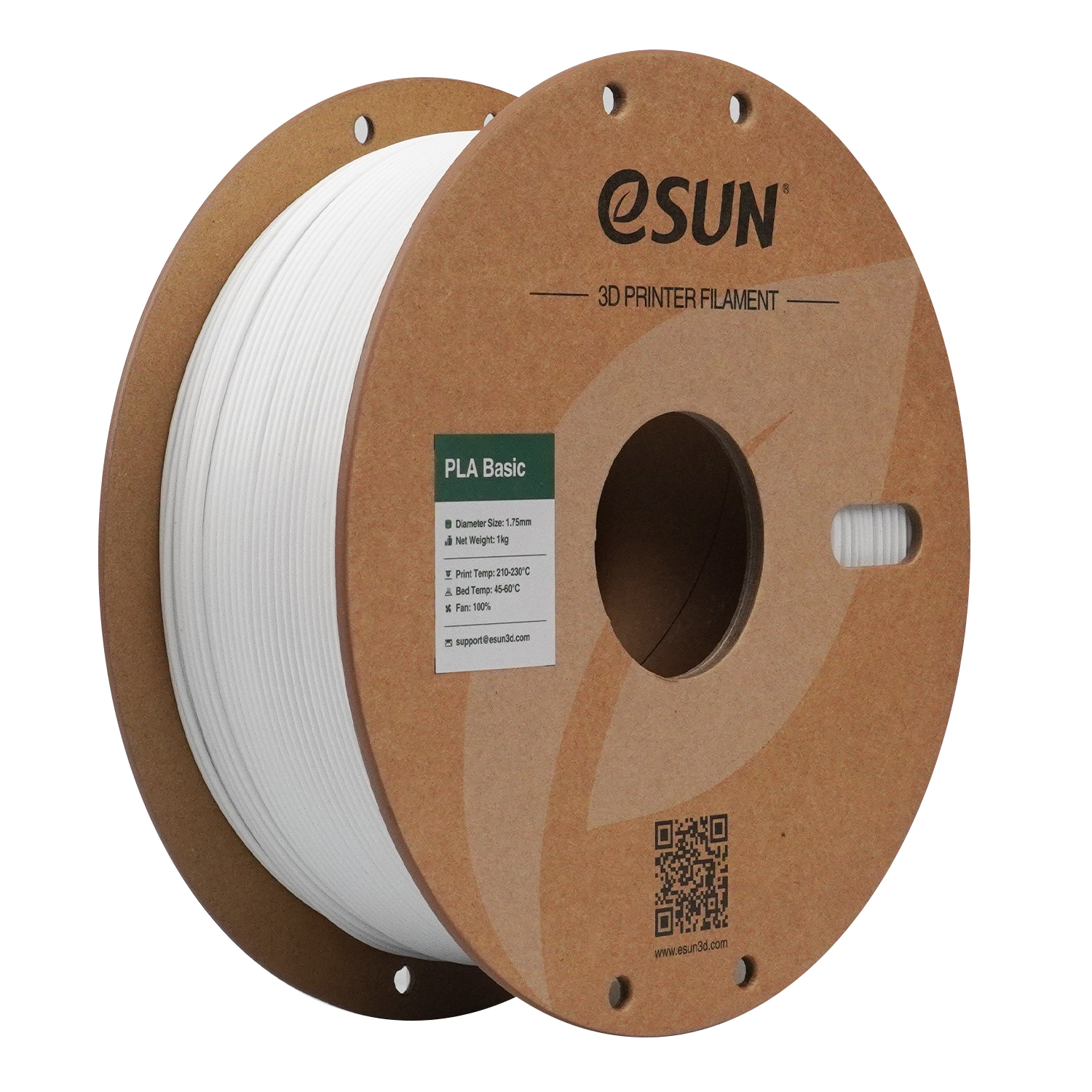 eSun-PLA-Basic-White eSUN Basic PLA - White - Figura 1